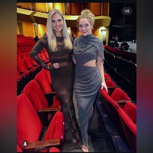 Norma Kamali Chocolate Mesh Fishtail Gown